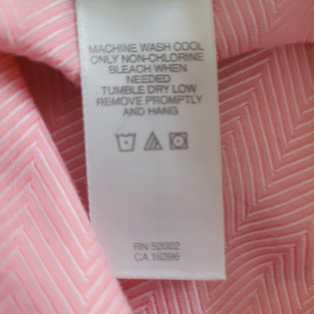 Liz Claiborne pink herringbone pattern, no iron Oxford shirt in size 10 - Picture 12 of 12
